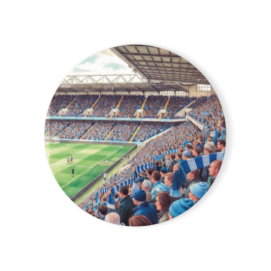 Sky blue Stadium Cork Back Coaster