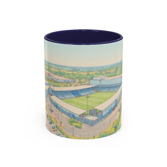 LNER Stadium Aerial Illustration Accent Coffee Mug (11oz)