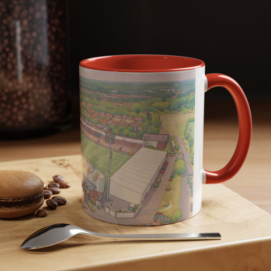 Vitality Accent Coffee Mug – Illustrated Football Ground Scene (11oz)