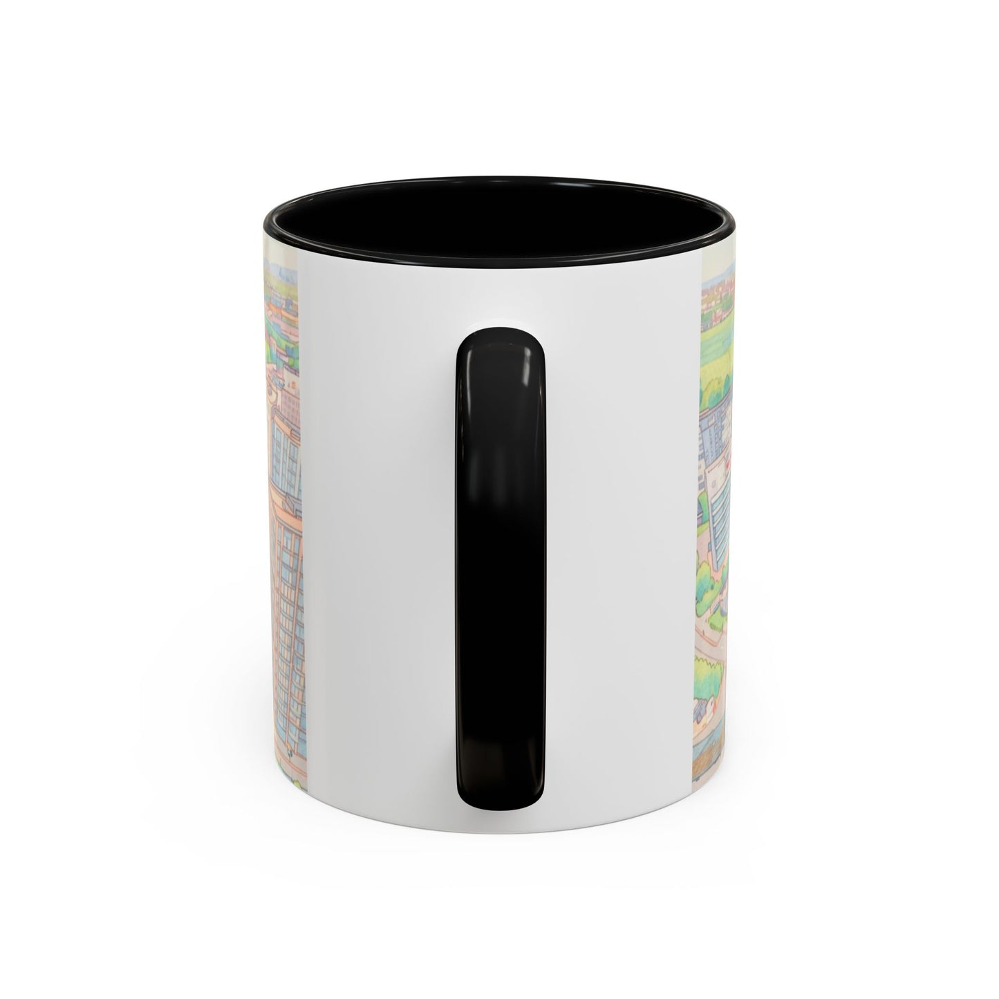 Brentford Cityscape Accent Coffee Mug — Illustrated Stadium Panorama (11/15oz)