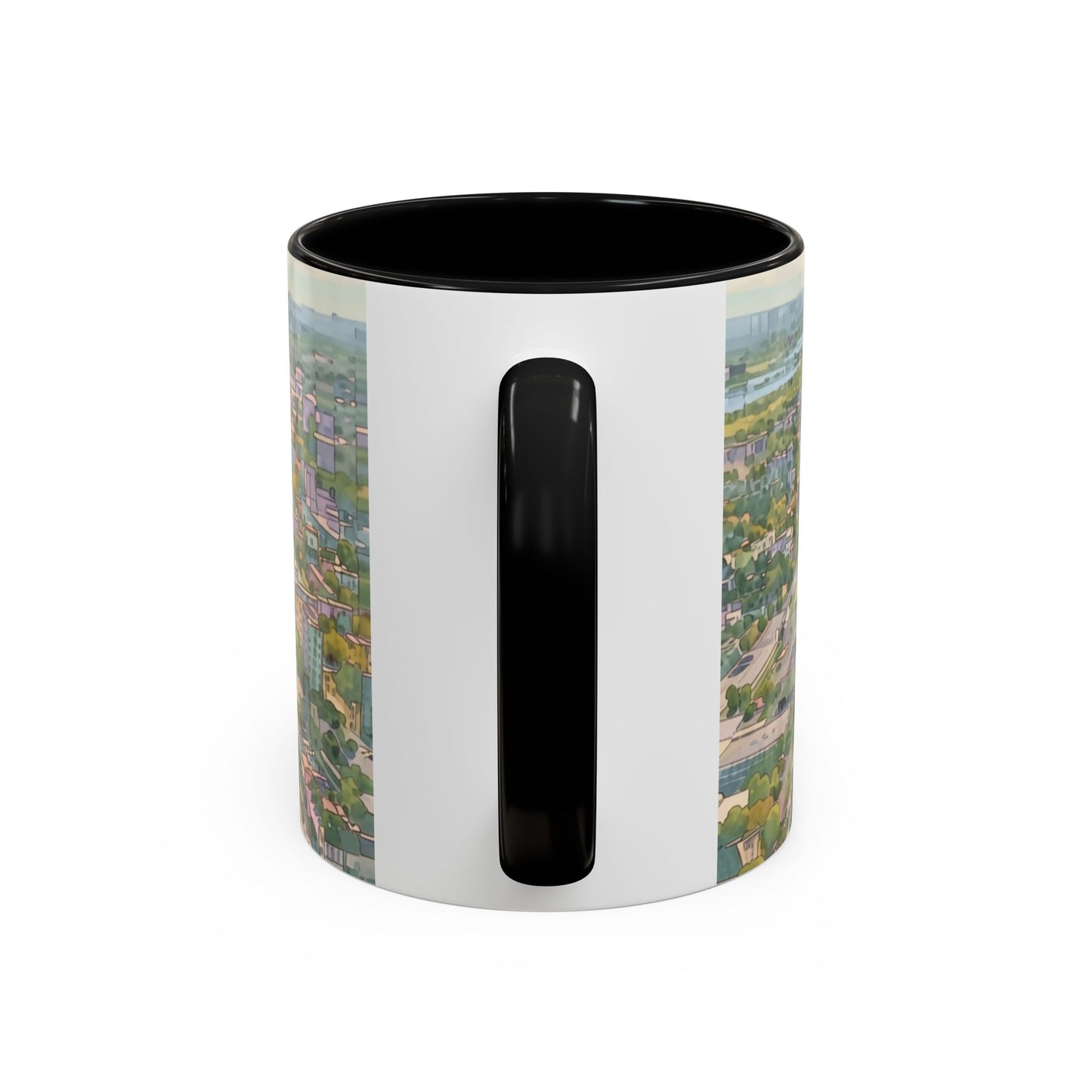 Spurs Stadium  Accent Coffee Mug — Aerial City Landscape 11oz
