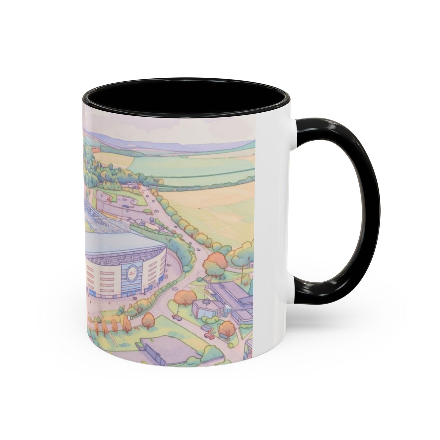Amex Stadium Aerial Accent Coffee Mug – football stadium Illustration (11oz)