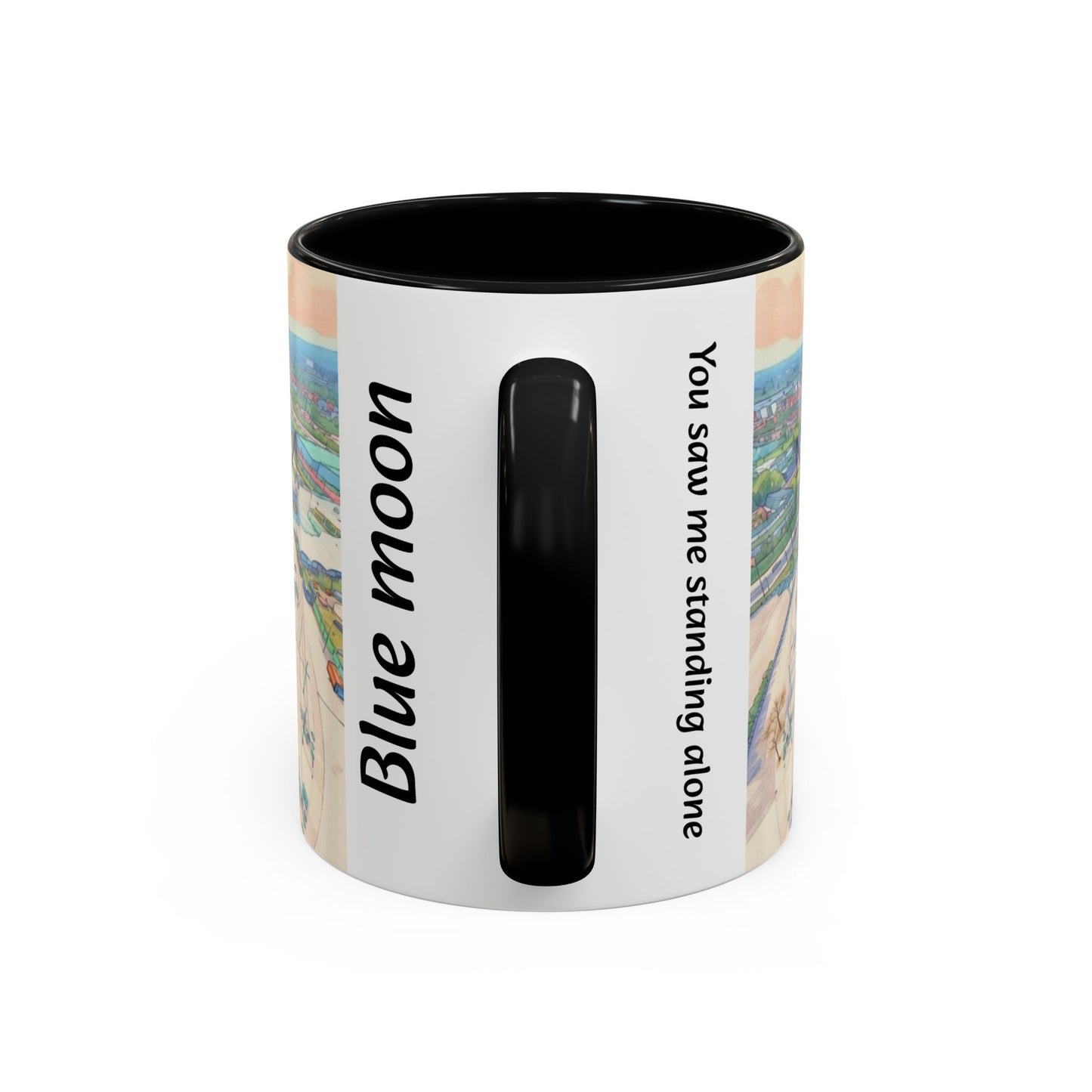 Blue Moon Stadium Coffee Mug — Soccer Stadium Illustration Accent Mug (11oz)
