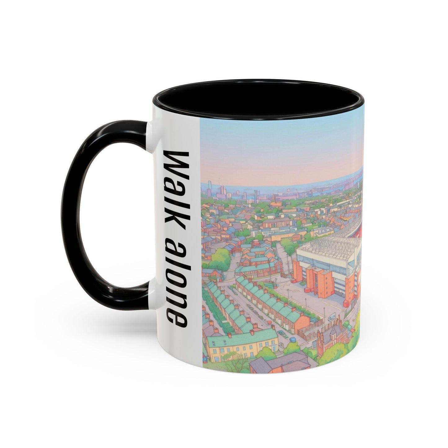 Liverpool  Stadium Coffee Mug — 'You'll Never Walk Alone' Accent Tea Cup