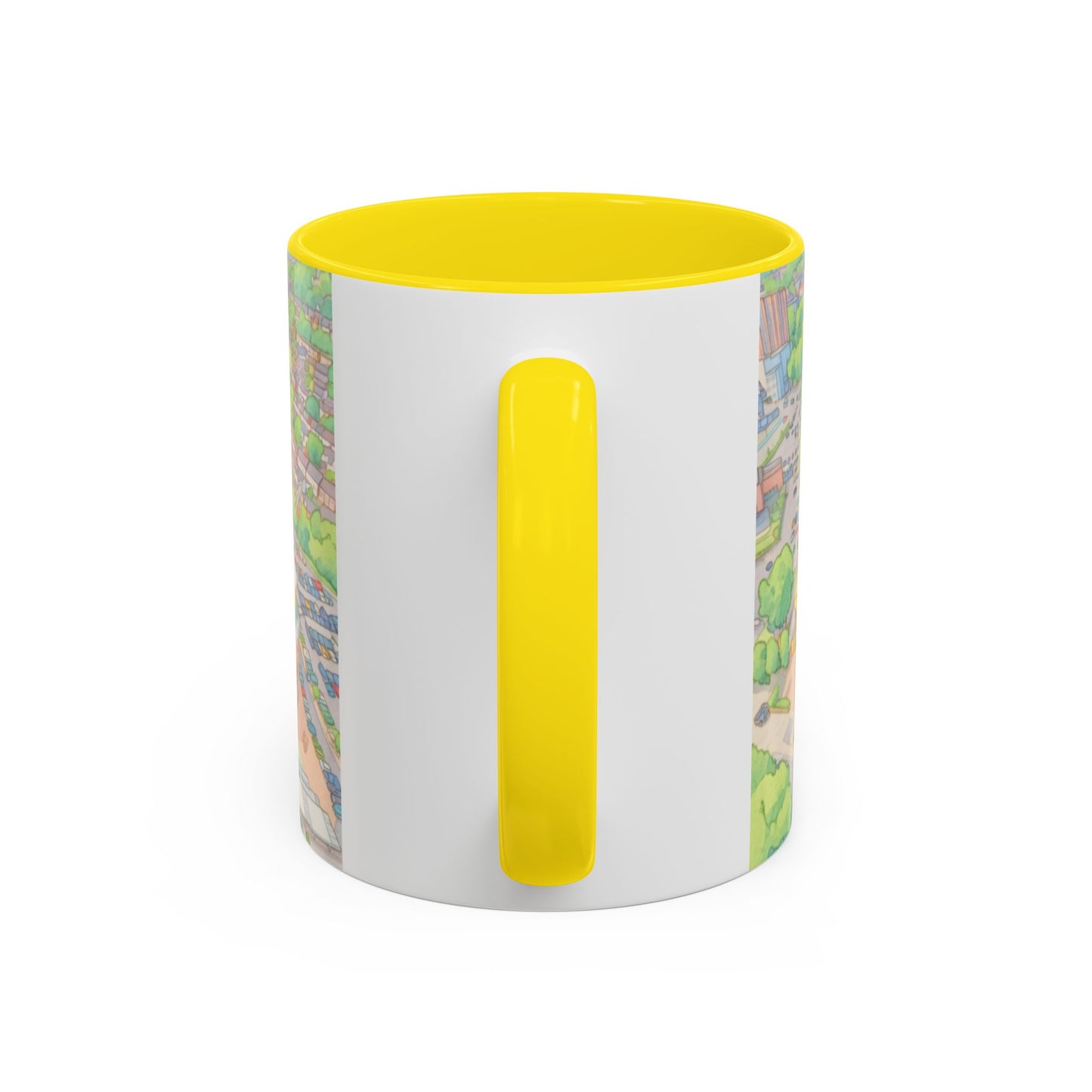Wolves Stadium Aerial View Accent Coffee Mug (11oz)
