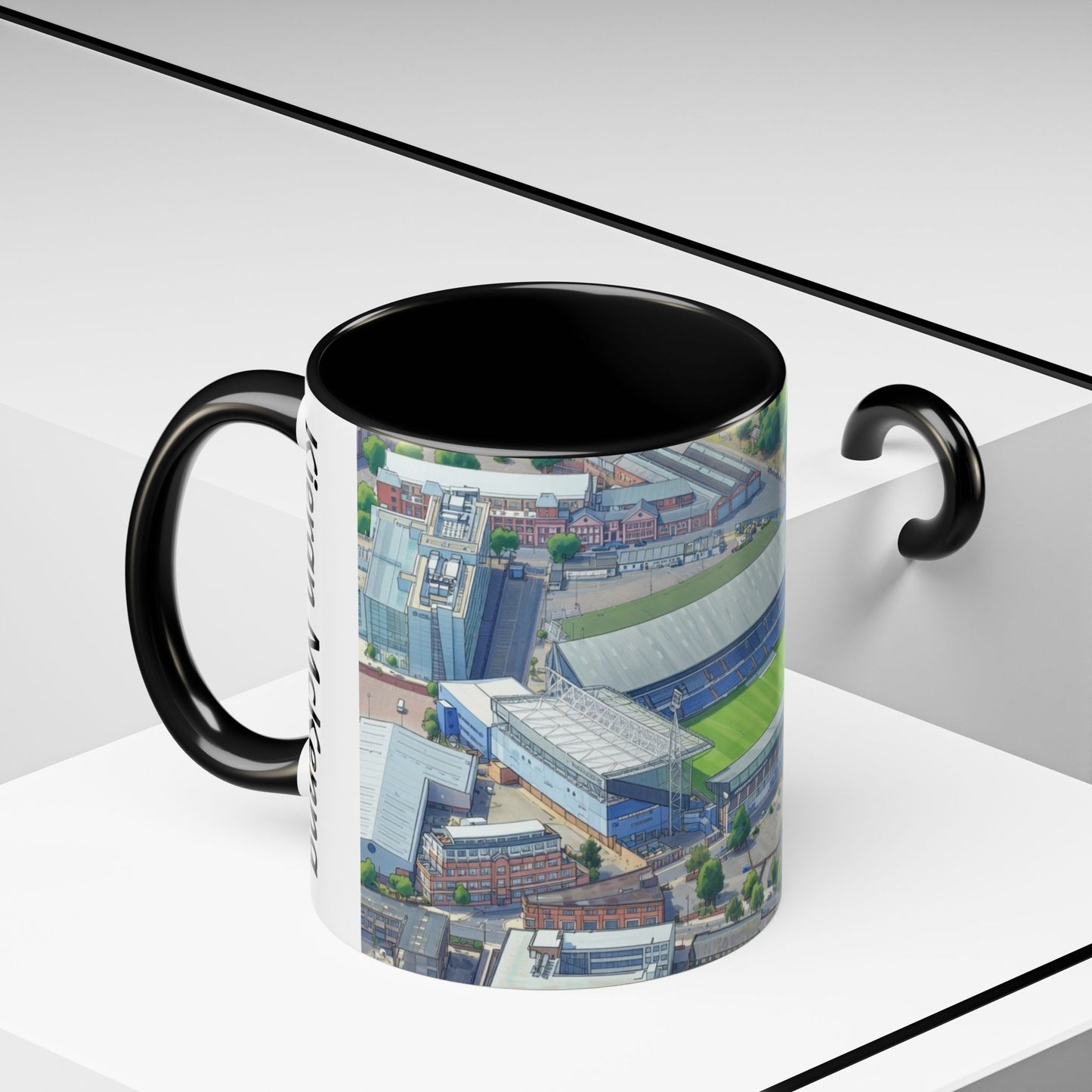 Portman Road Aerial Accent Coffee Mug — "We've Got Super Kieran McKenna" Fan Gift (11oz)