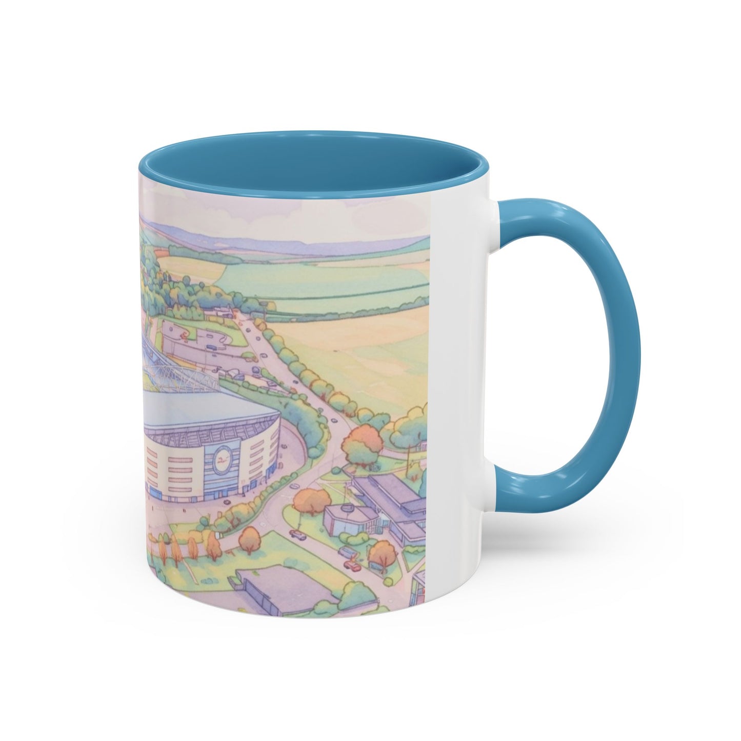 Amex Stadium Aerial Accent Coffee Mug – football stadium Illustration (11oz)