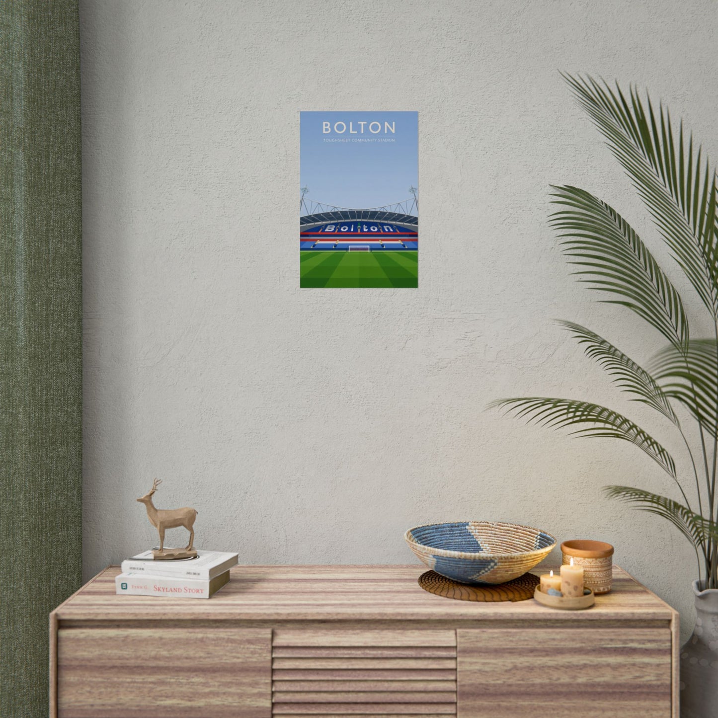 Bolton Stadium Poster — Rolled Football Stadium Wall Art