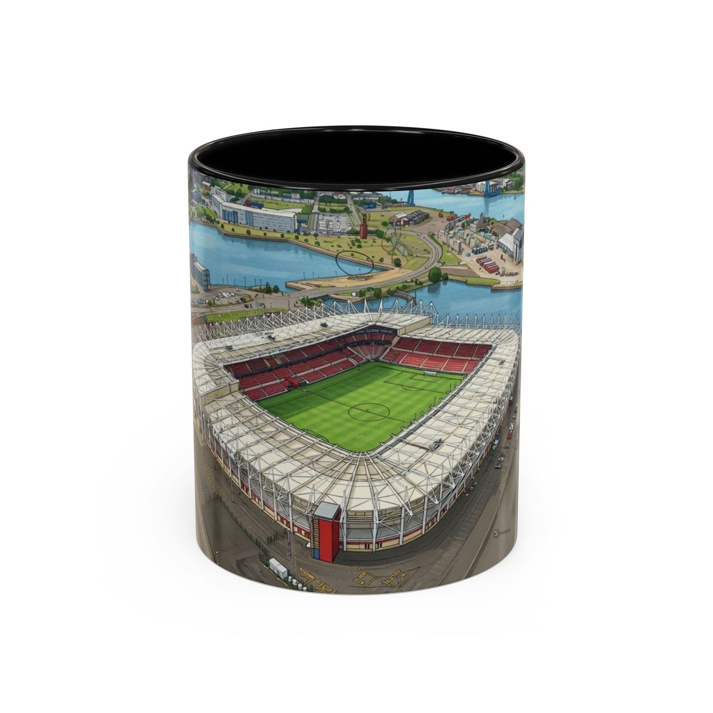 Stadium Aerial Accent Coffee Mug — "Up the Boro" Football Fan Gift (11/15oz)