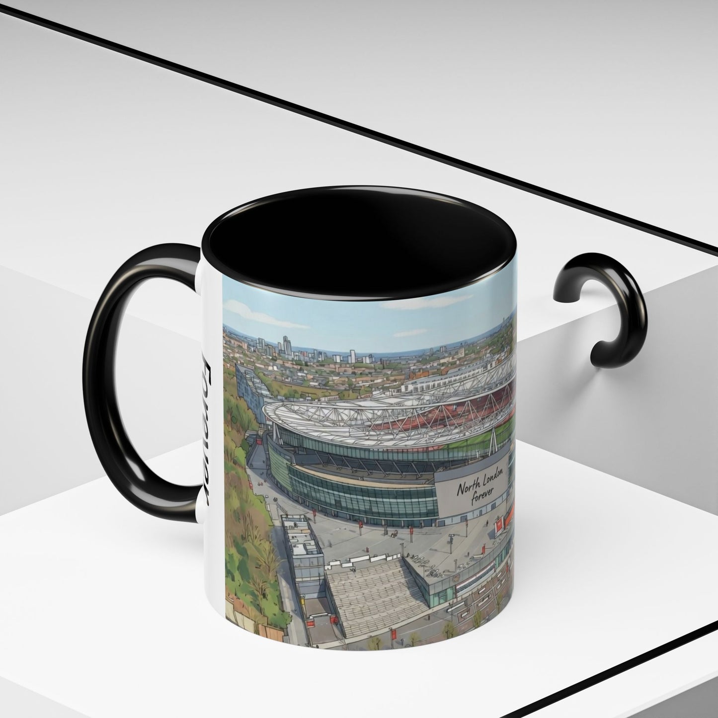 North London Stadium Coffee Mug — Aerial Wembley Souvenir (11/15oz)