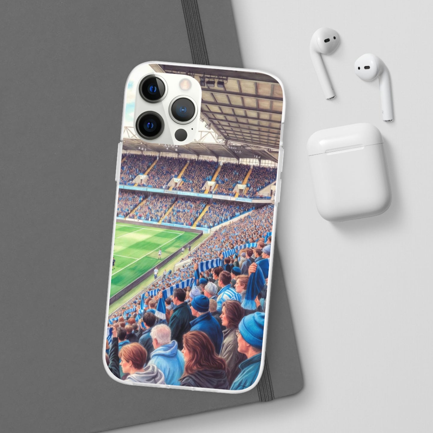 Sky blues Stadium Crowd Flexi phone case