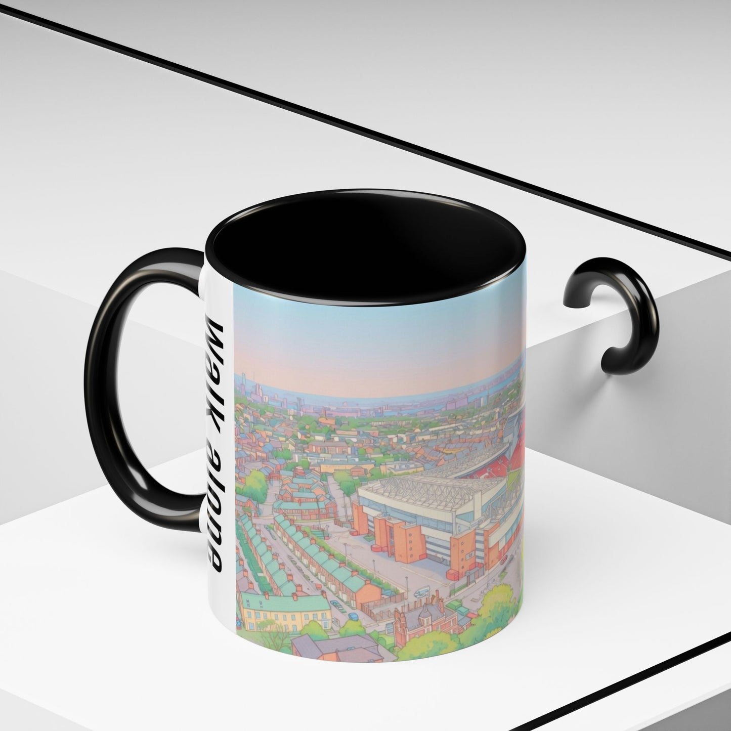Liverpool  Stadium Coffee Mug — 'You'll Never Walk Alone' Accent Tea Cup