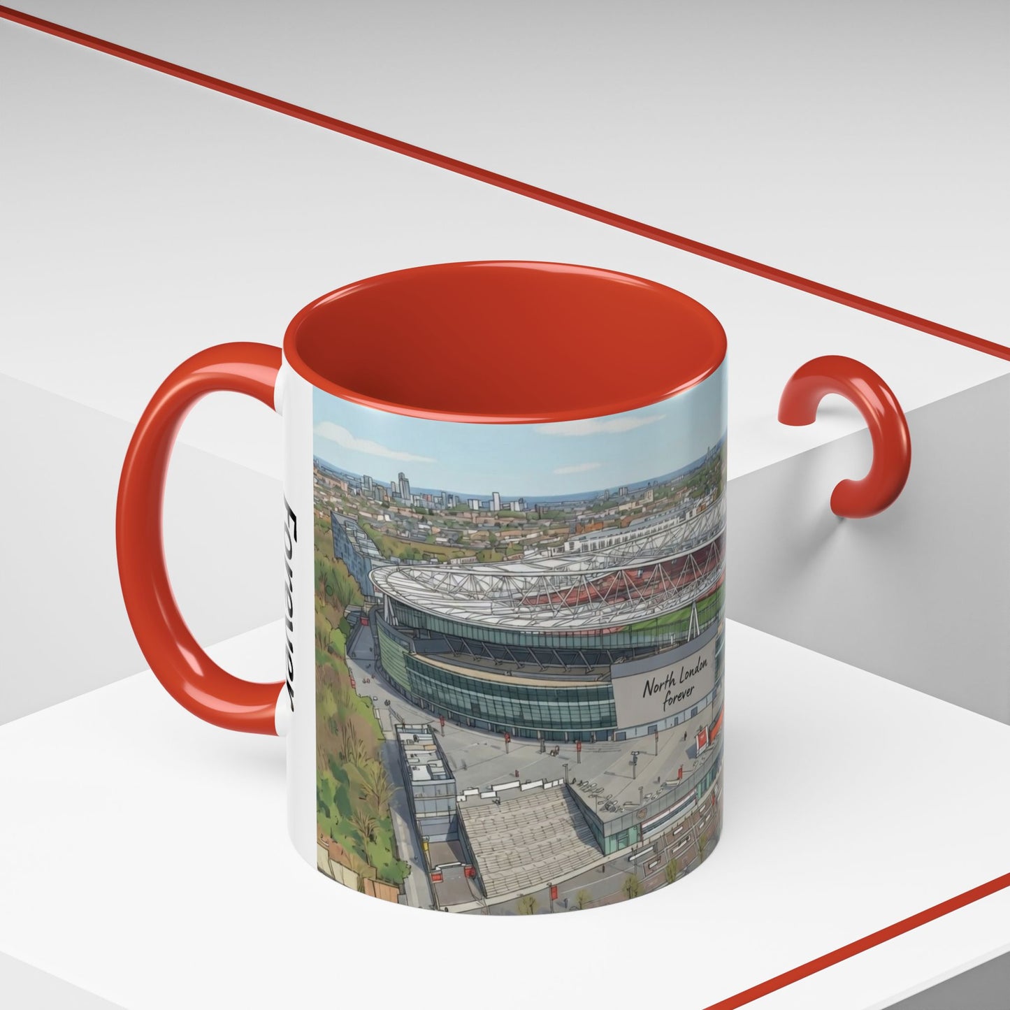 North London Stadium Coffee Mug — Aerial Wembley Souvenir (11/15oz)