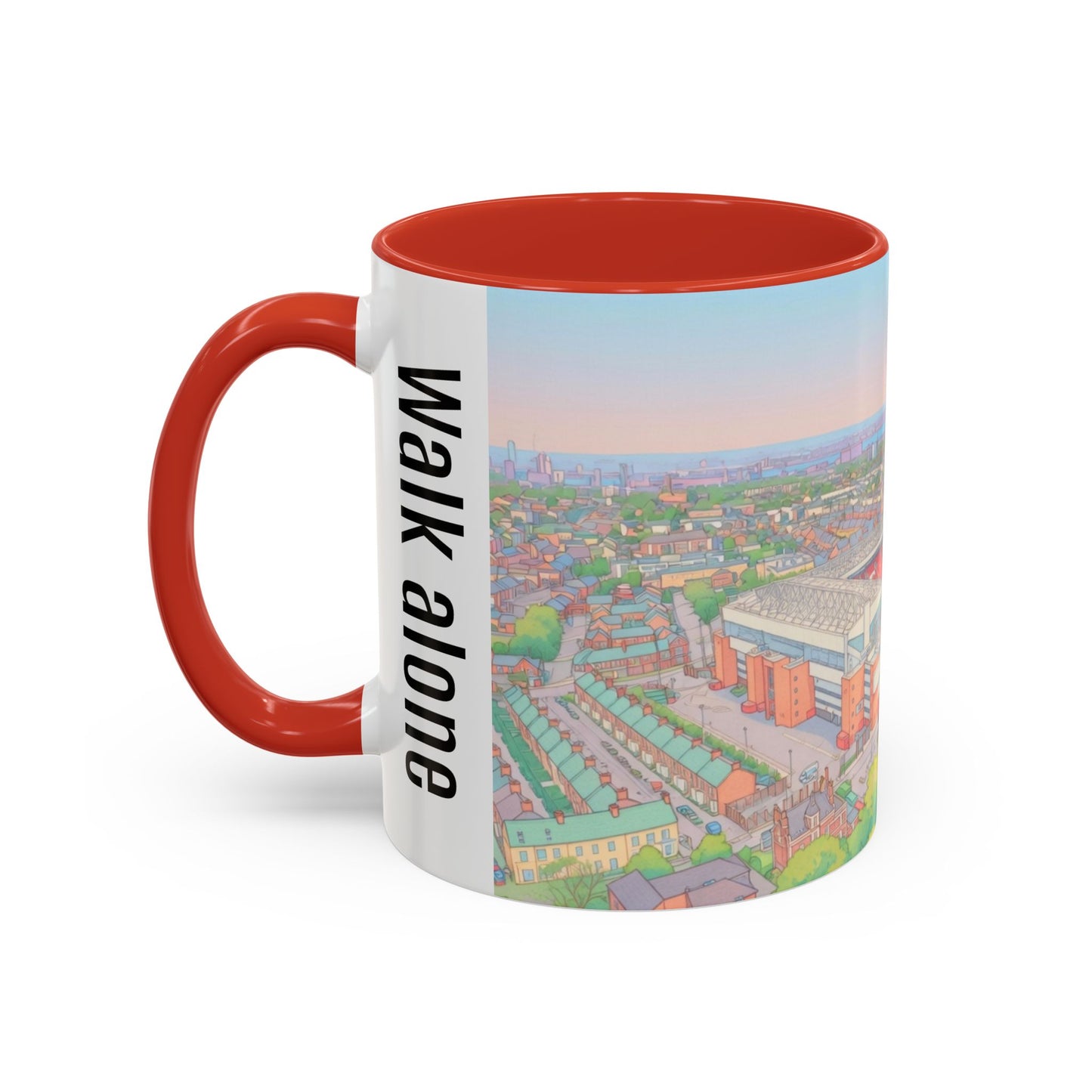 Liverpool  Stadium Coffee Mug — 'You'll Never Walk Alone' Accent Tea Cup