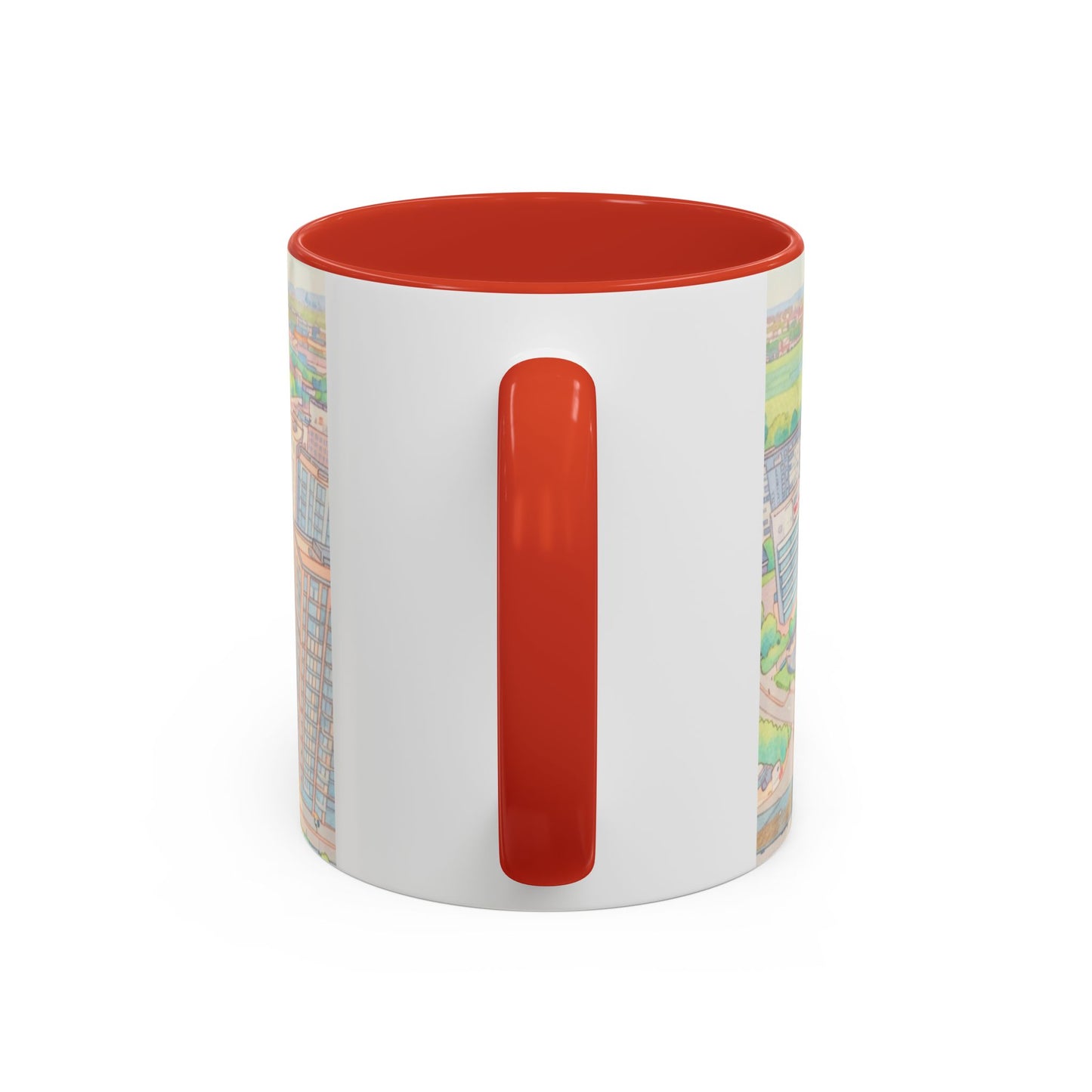 Brentford Cityscape Accent Coffee Mug — Illustrated Stadium Panorama (11/15oz)