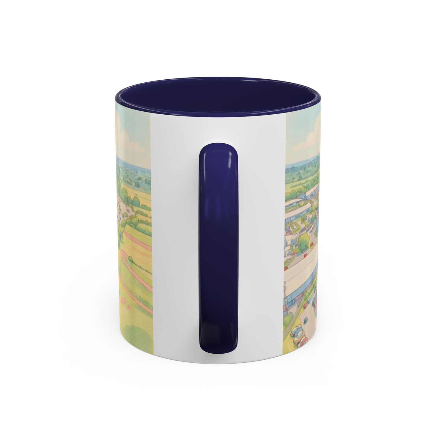 LNER Stadium Aerial Illustration Accent Coffee Mug (11oz)