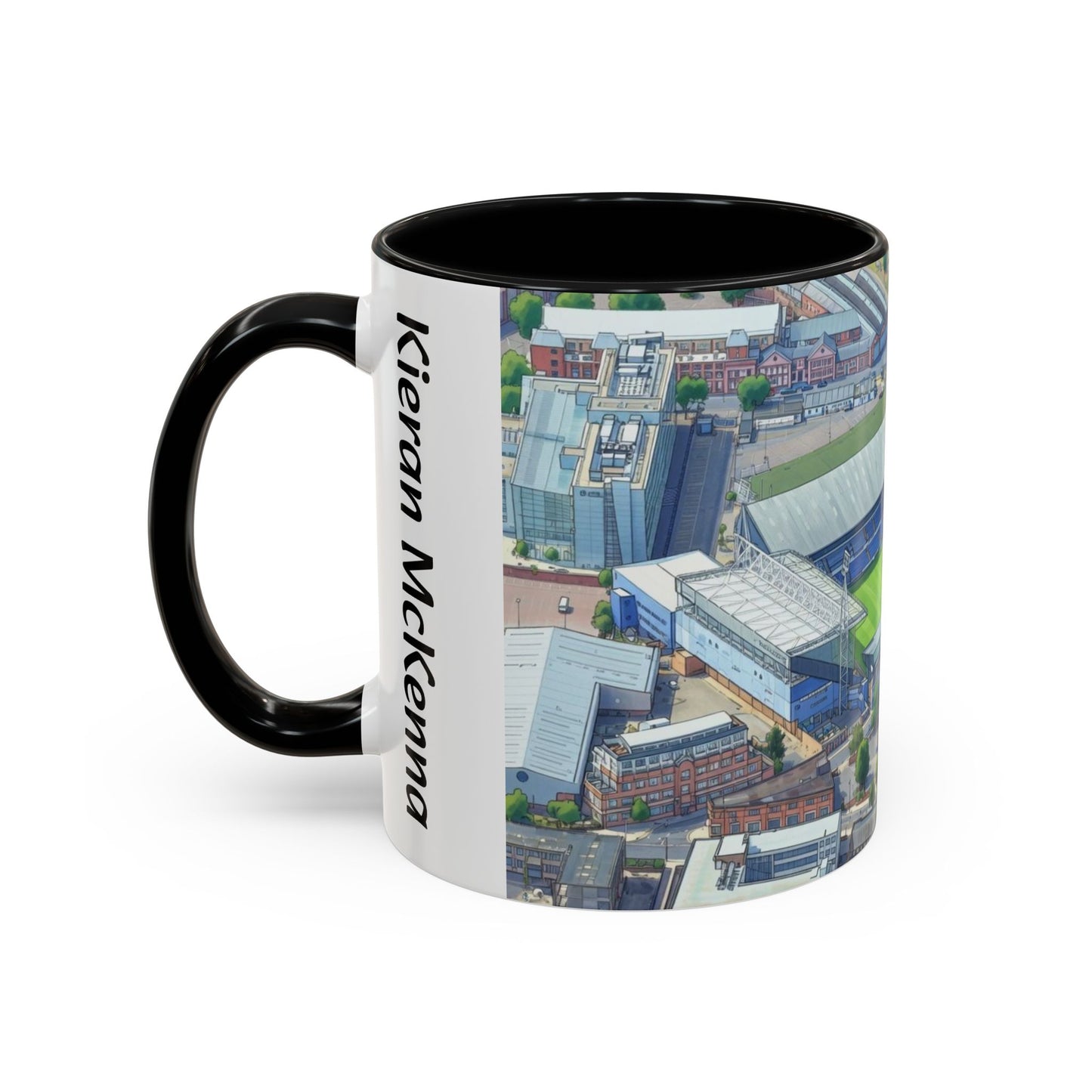 Portman Road Aerial Accent Coffee Mug — "We've Got Super Kieran McKenna" Fan Gift (11oz)