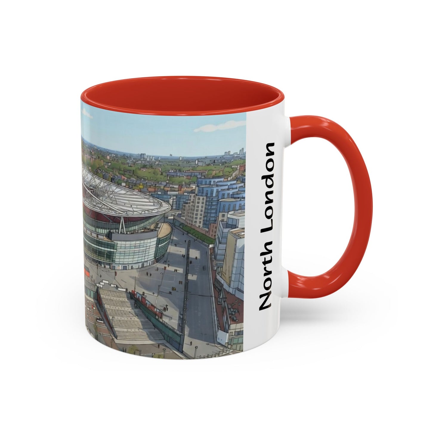 North London Stadium Coffee Mug — Aerial Wembley Souvenir (11/15oz)