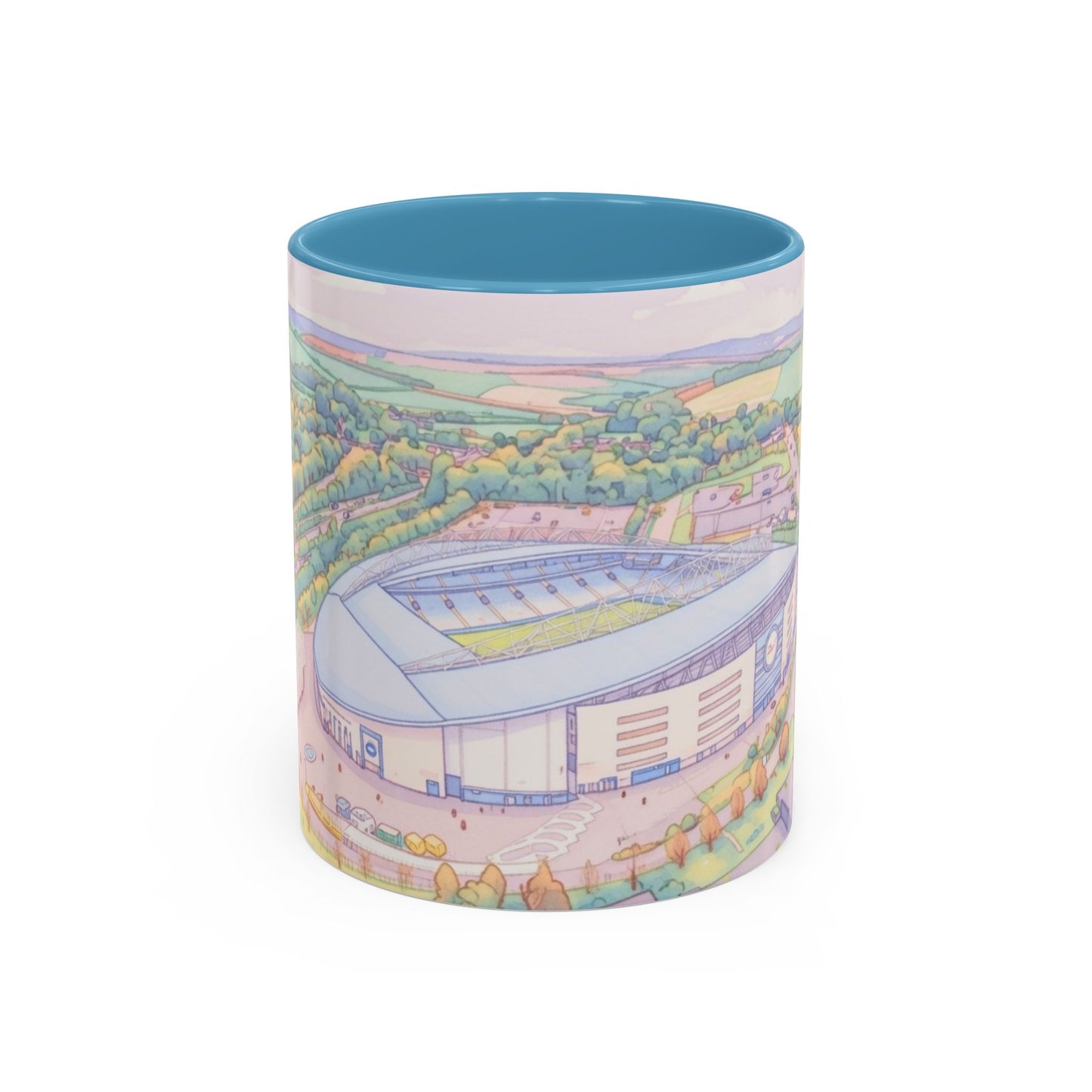 Amex Stadium Aerial Accent Coffee Mug – football stadium Illustration (11oz)