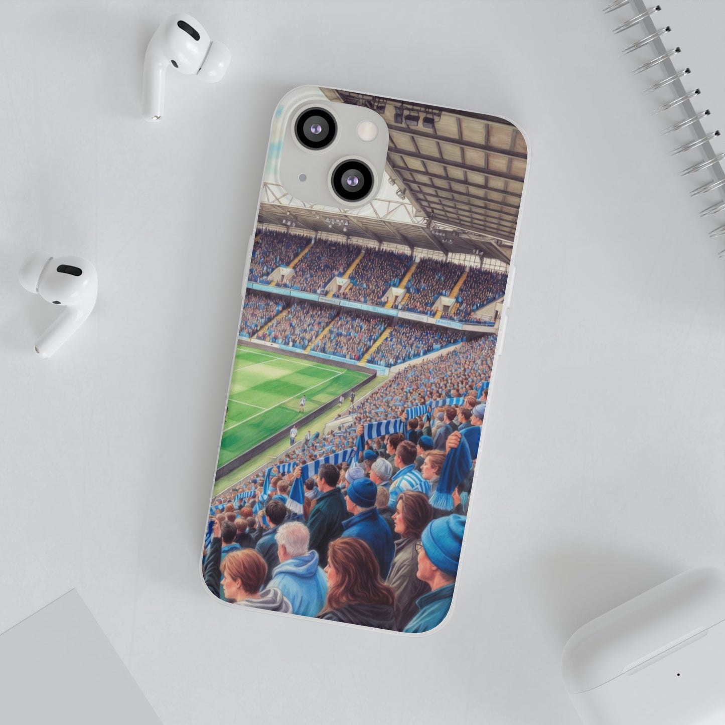 Sky blues Stadium Crowd Flexi phone case
