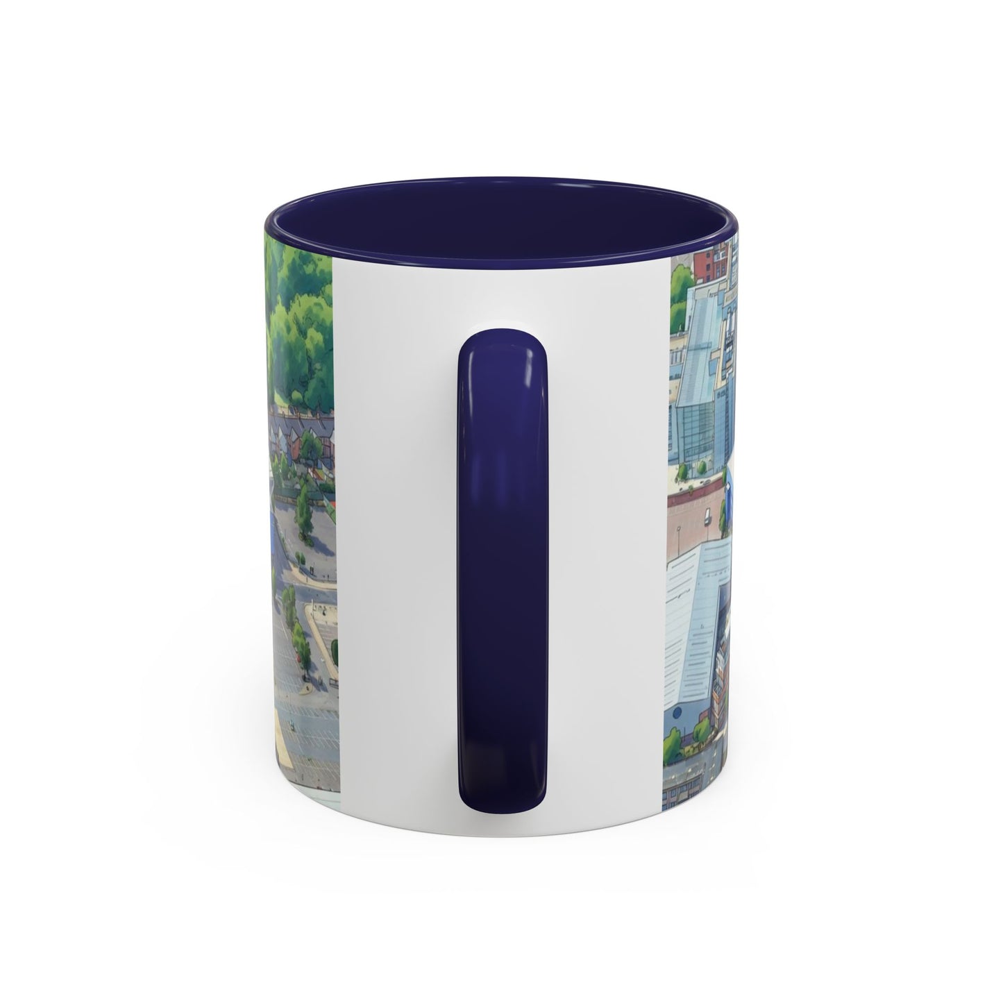 Portman Road Stadium Aerial Accent Coffee Mug — Scenic Soccer/Football Pitch Design (11oz)
