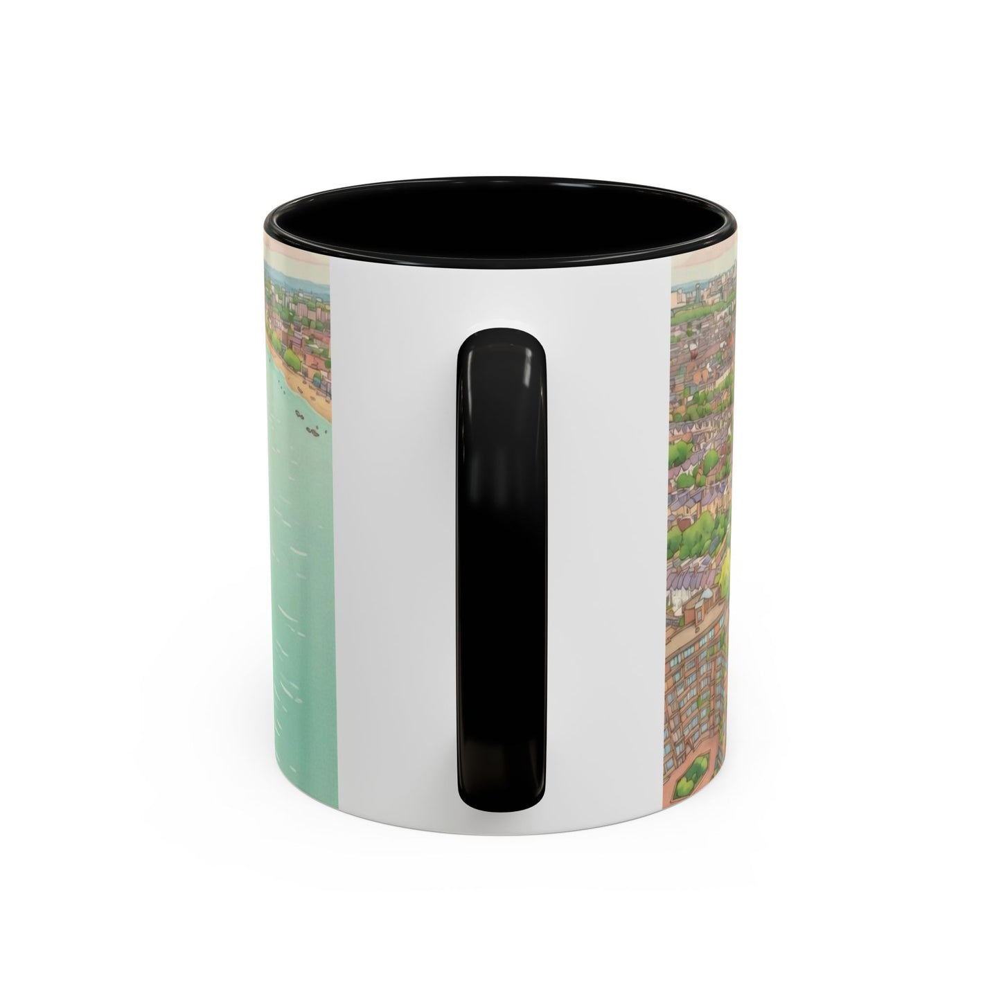 Fulham Aerial Accent Coffee Mug — Scenic Riverside stadium Art (11oz)