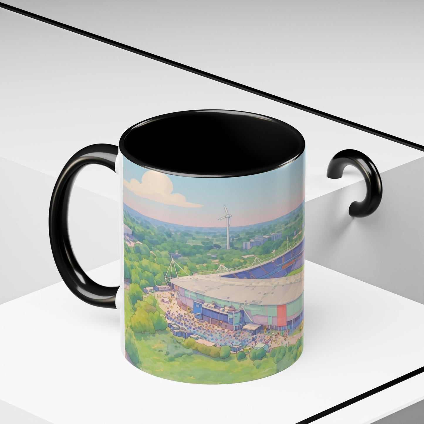 Reading FC Coffee Mug — Stadium Aerial Art Accent Mug (11oz)