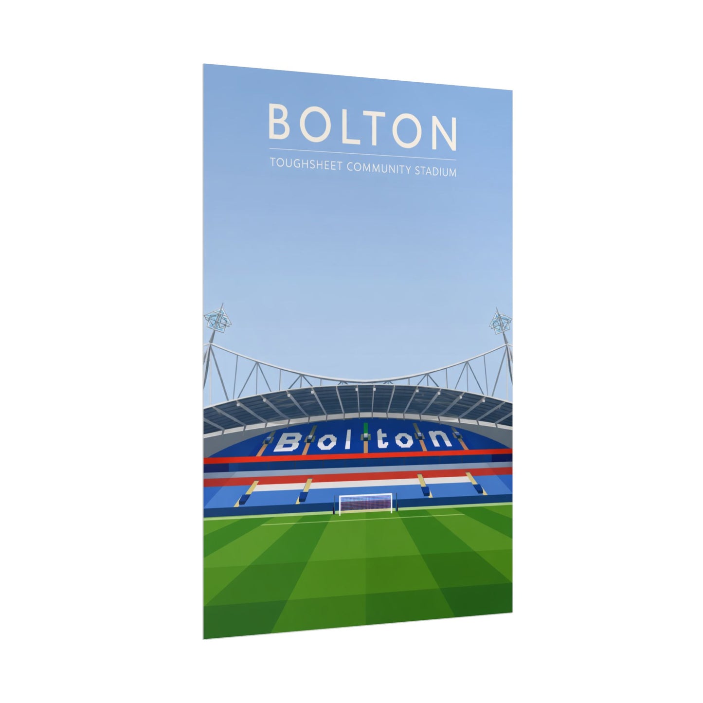 Bolton Stadium Poster — Rolled Football Stadium Wall Art
