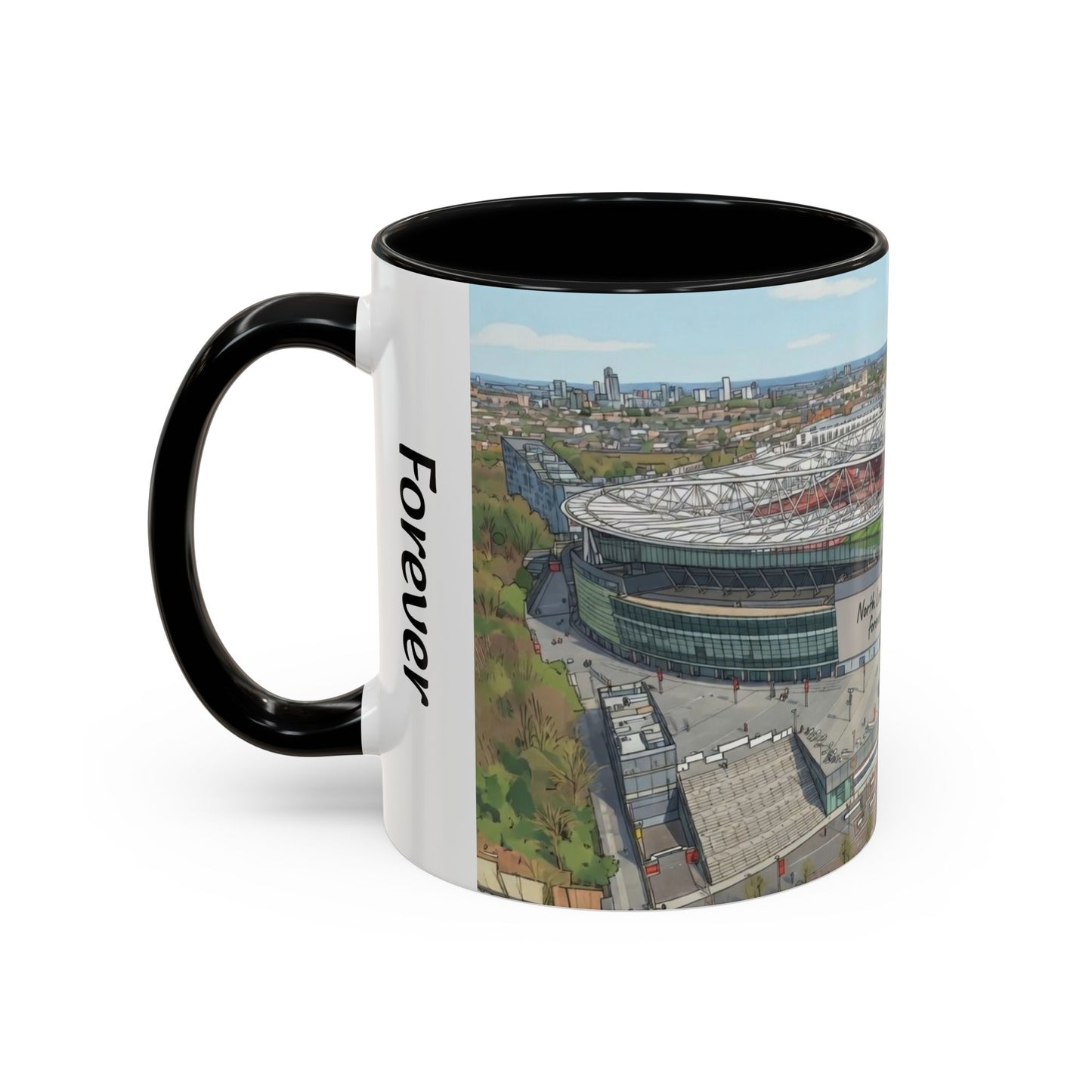 North London Stadium Coffee Mug — Aerial Wembley Souvenir (11/15oz)