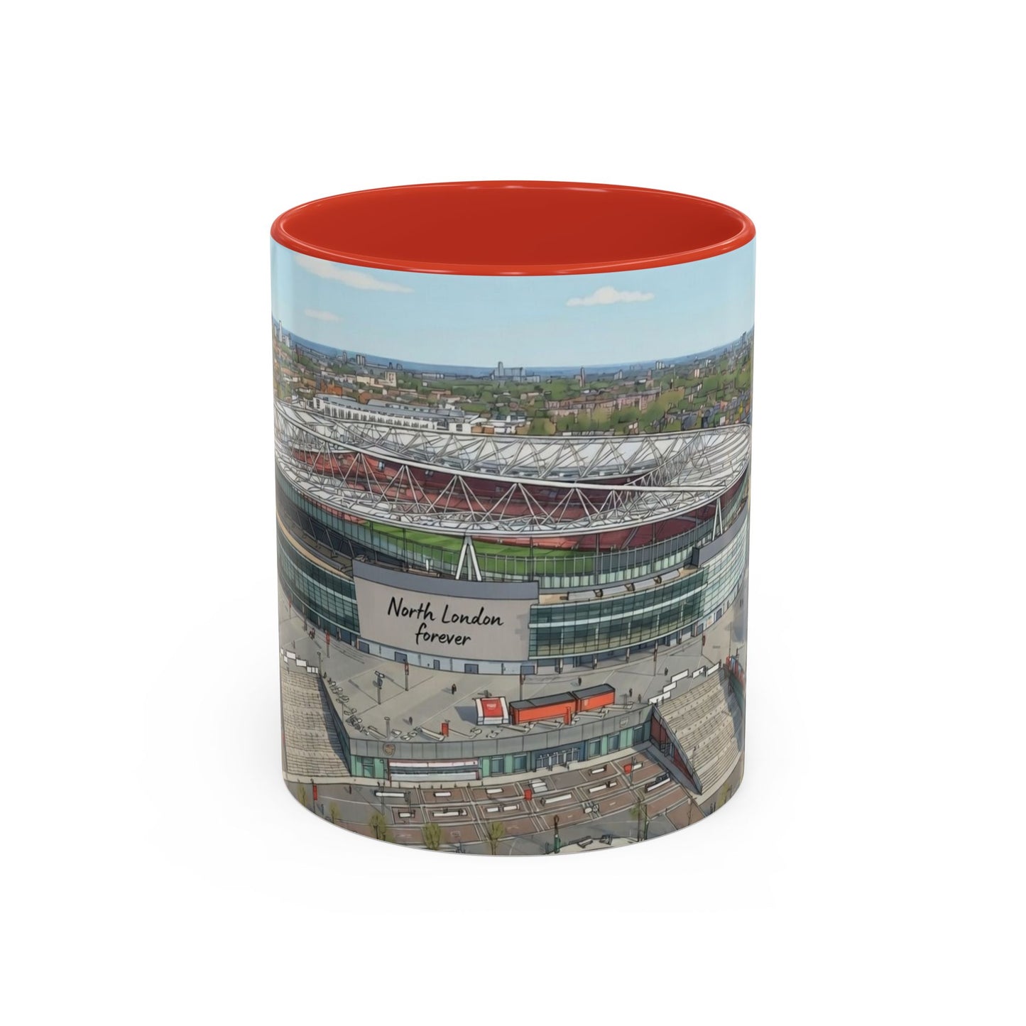 North London Stadium Coffee Mug — Aerial Wembley Souvenir (11/15oz)