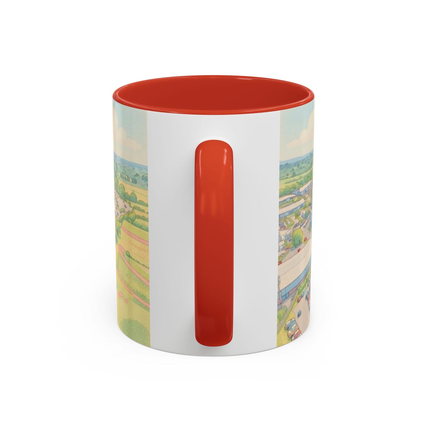 LNER Stadium Aerial Illustration Accent Coffee Mug (11oz)