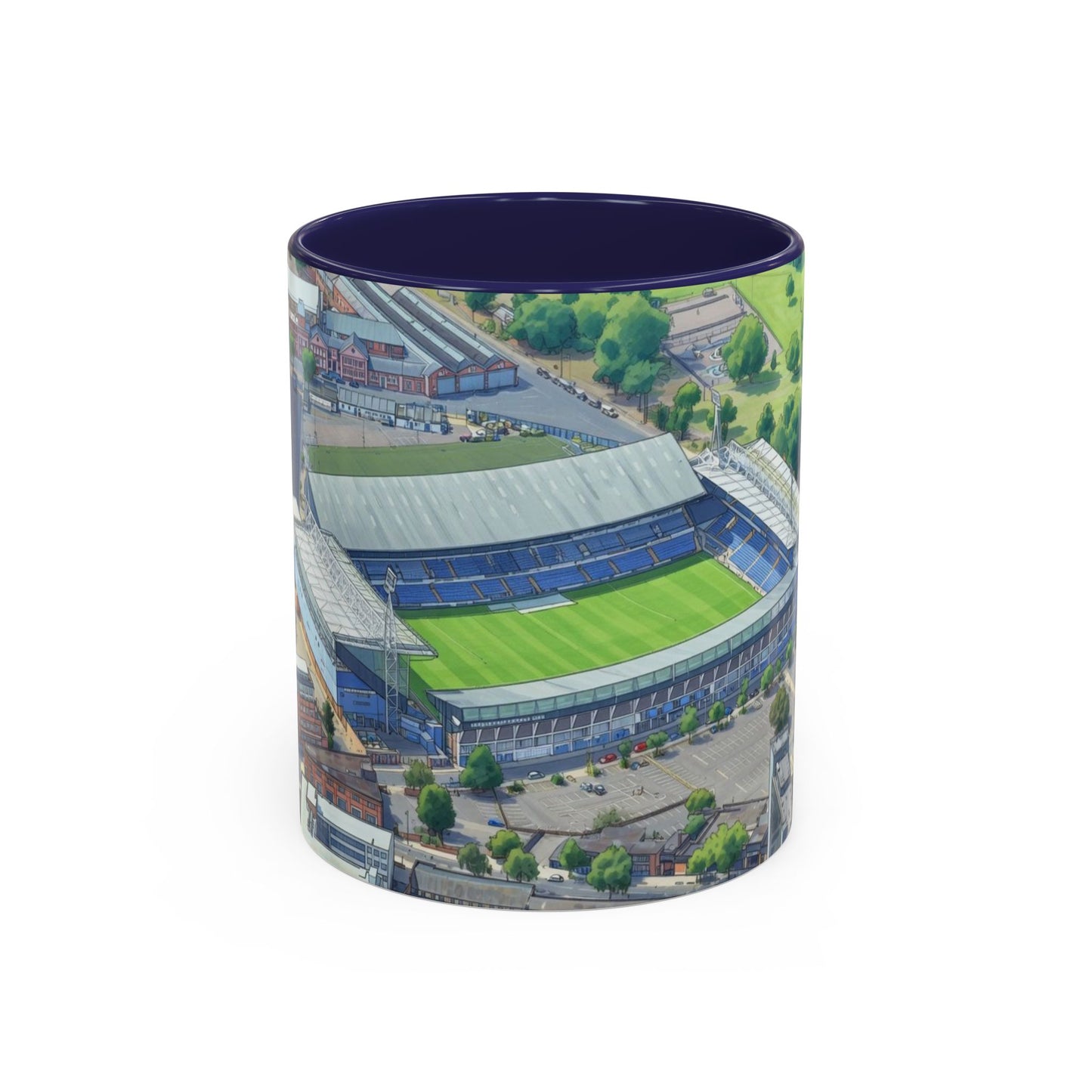 Portman Road Aerial Accent Coffee Mug — "We've Got Super Kieran McKenna" Fan Gift (11oz)