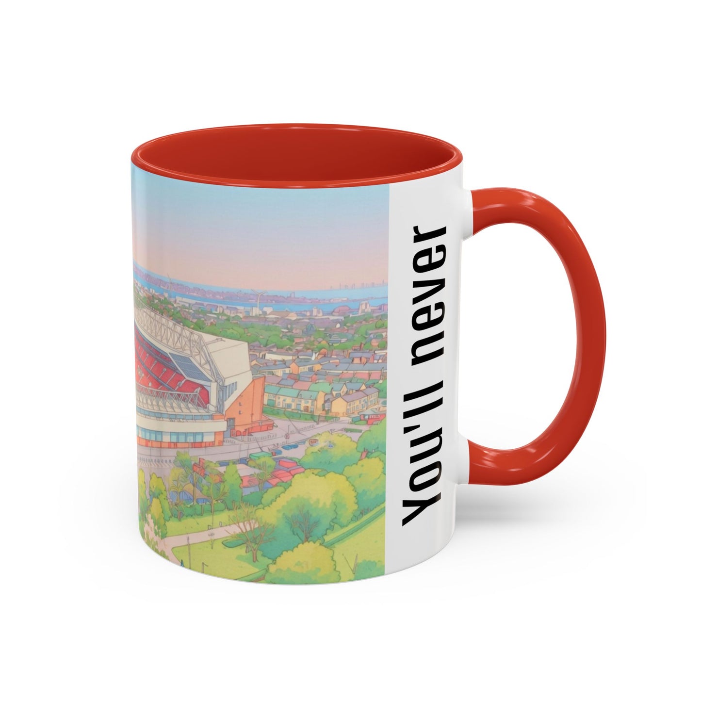Liverpool  Stadium Coffee Mug — 'You'll Never Walk Alone' Accent Tea Cup