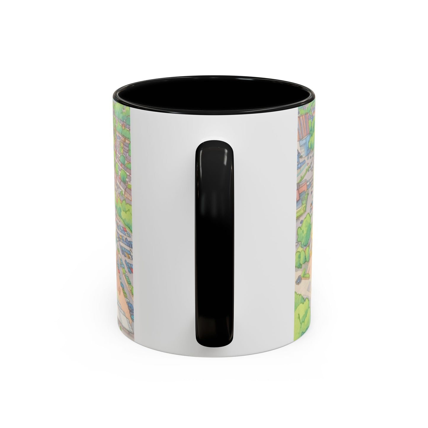 Wolves Stadium Aerial View Accent Coffee Mug (11oz)