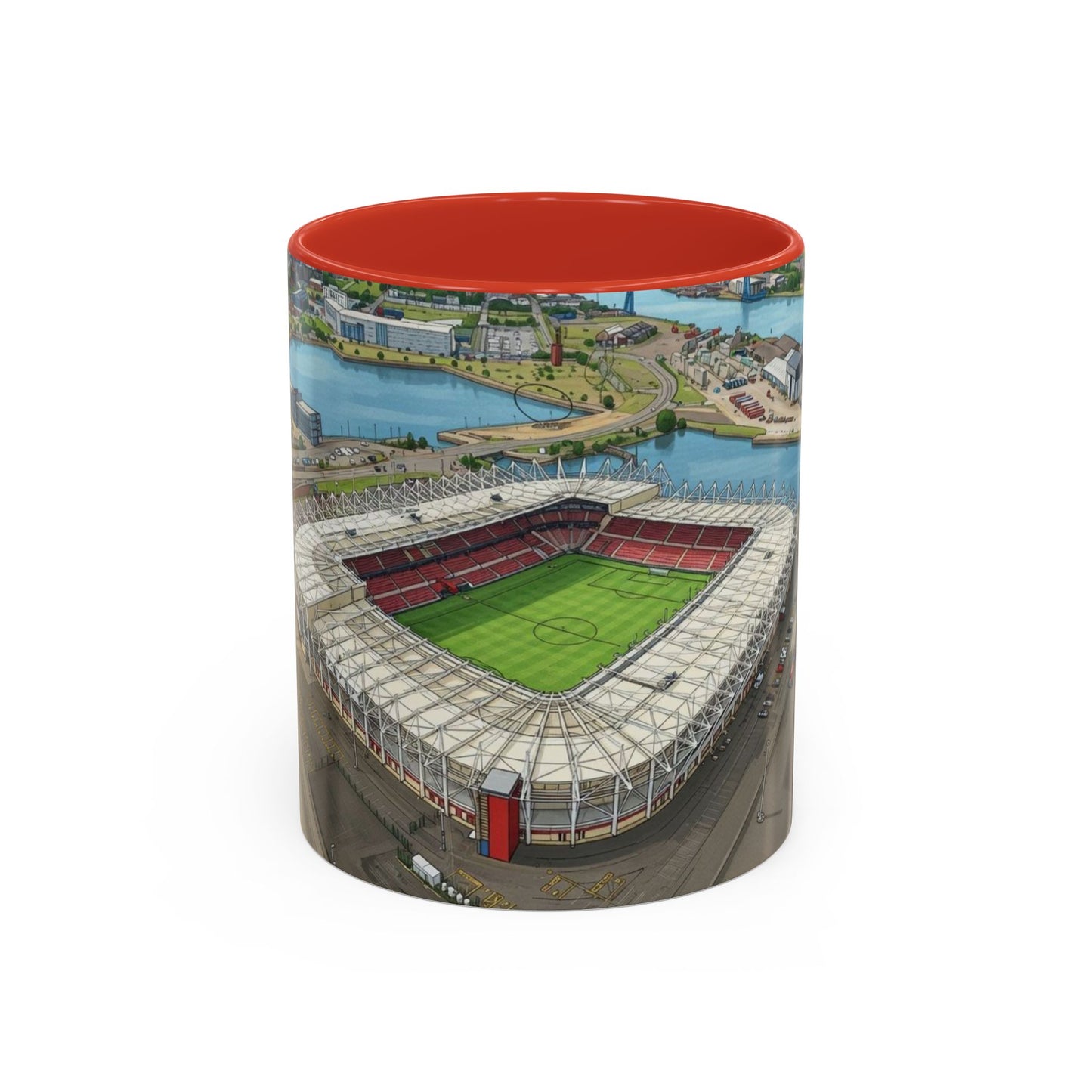Stadium Aerial Accent Coffee Mug — "Up the Boro" Football Fan Gift (11/15oz)