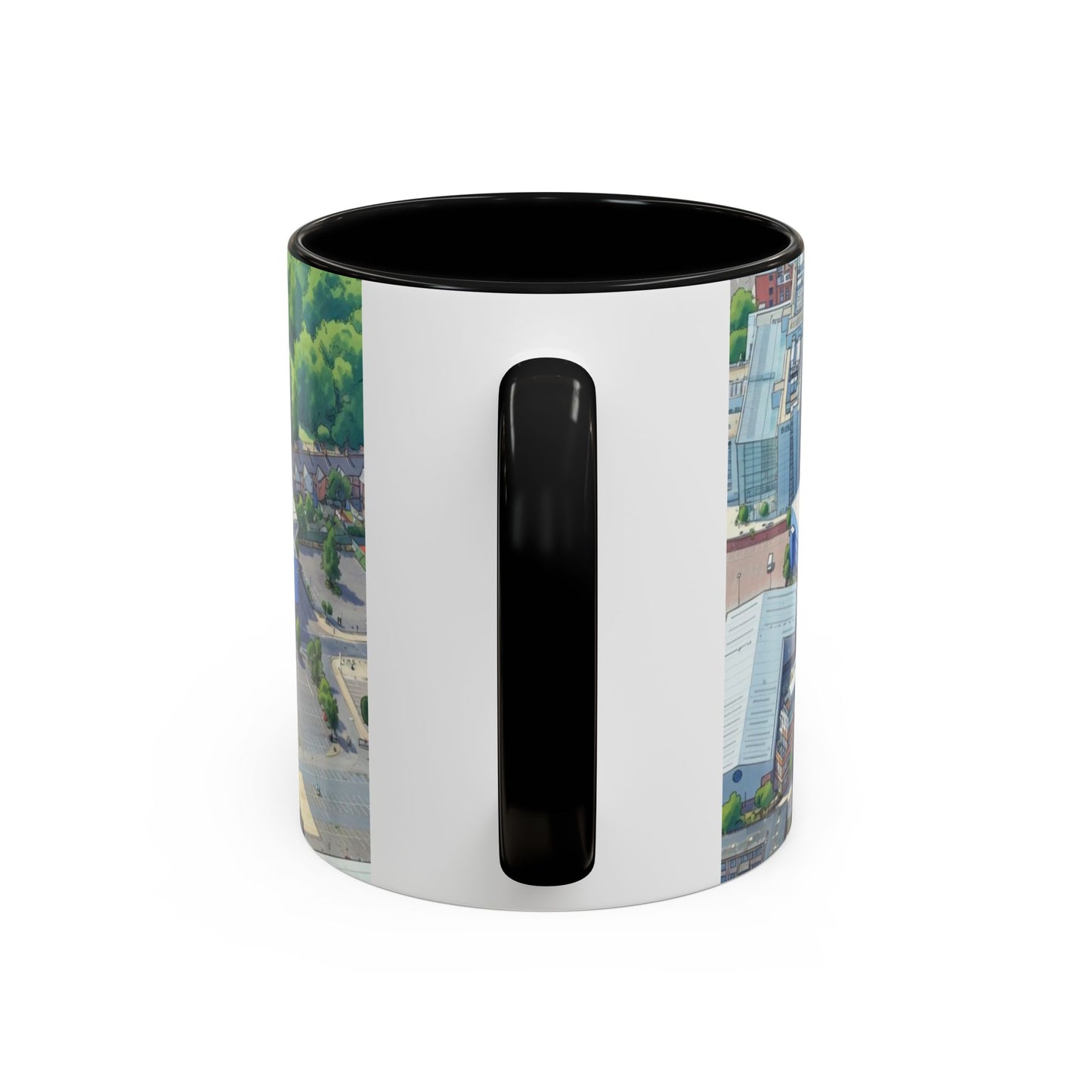 Portman Road Stadium Aerial Accent Coffee Mug — Scenic Soccer/Football Pitch Design (11oz)