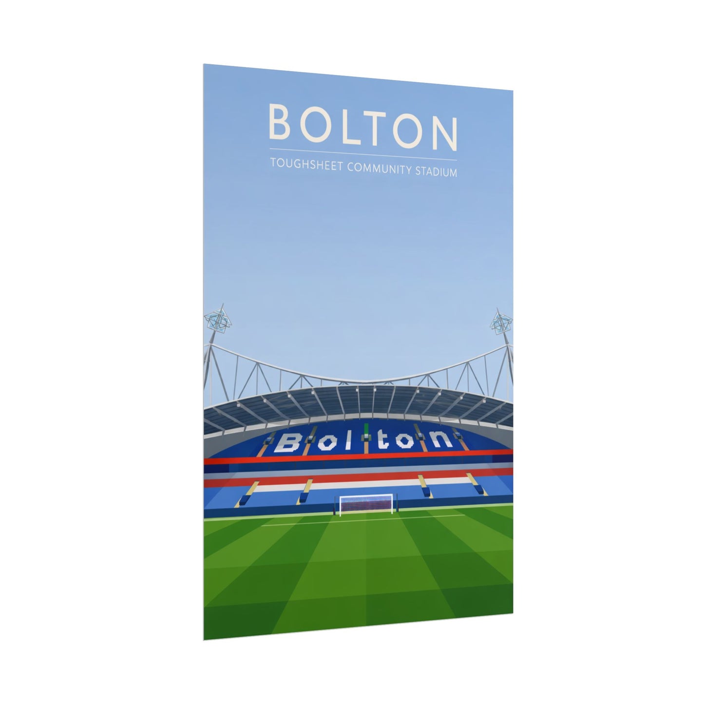 Bolton Stadium Poster — Rolled Football Stadium Wall Art