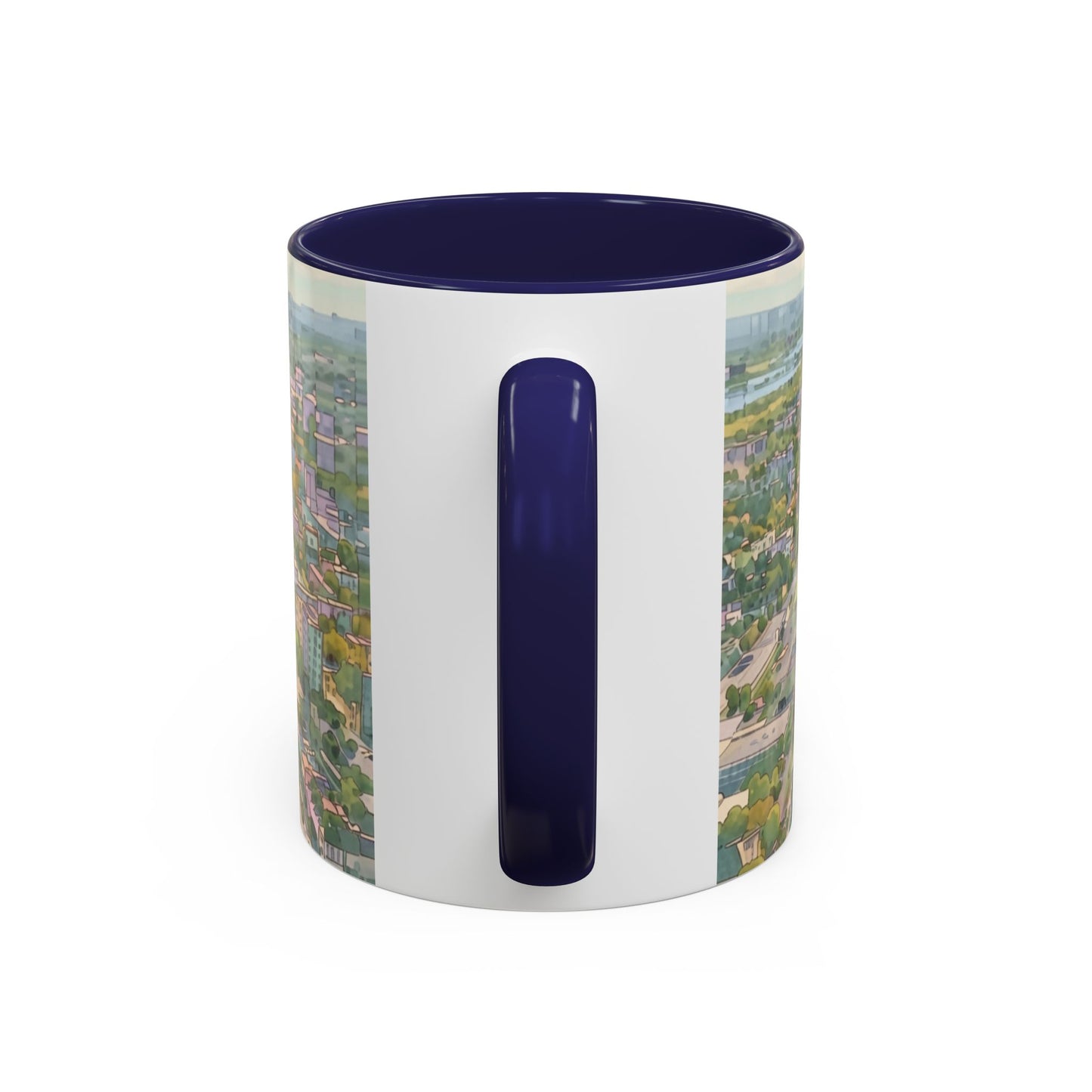 Spurs Stadium  Accent Coffee Mug — Aerial City Landscape 11oz