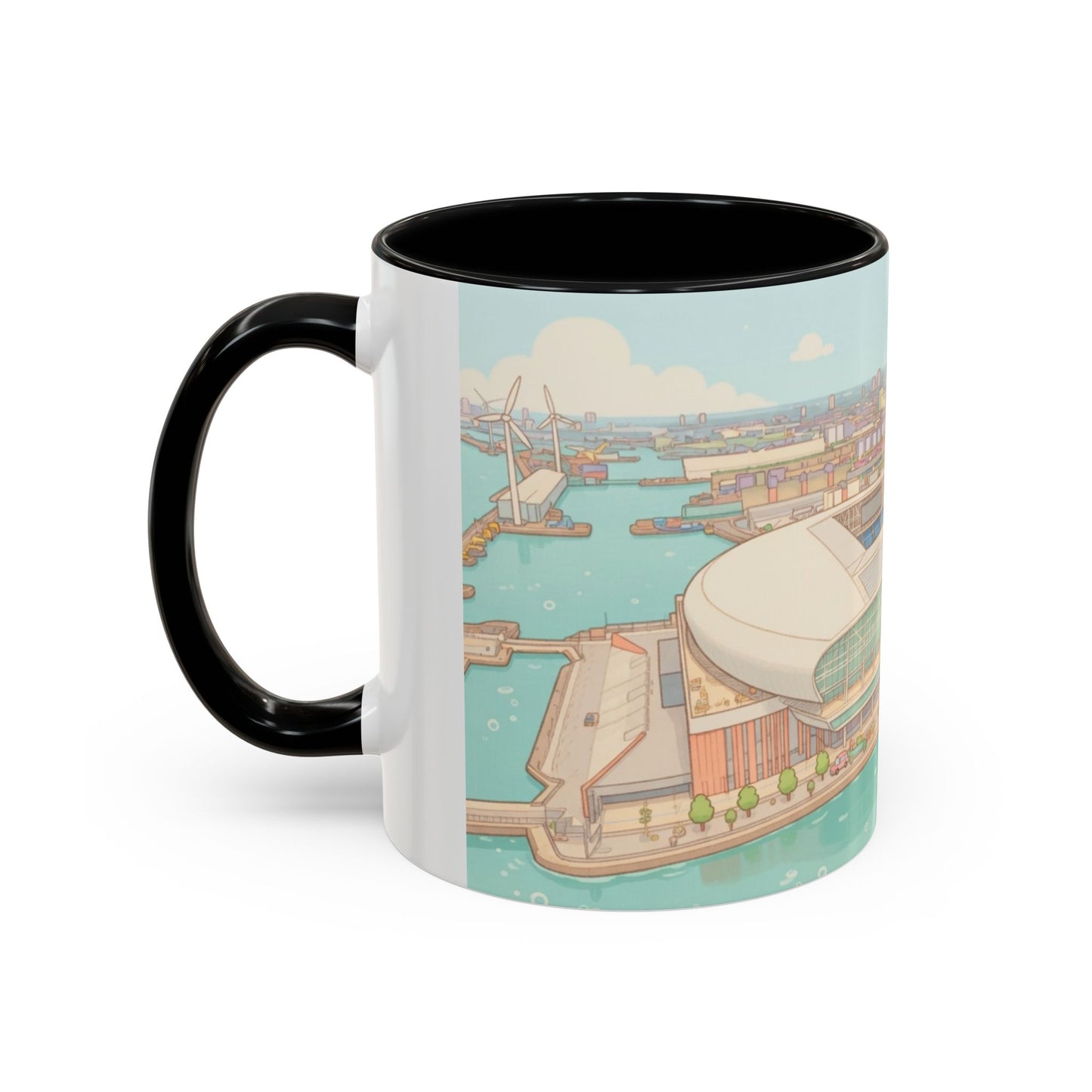 Everton Waterfront Accent Coffee Mug — Scenic City Sports Arena Illustration (11oz)