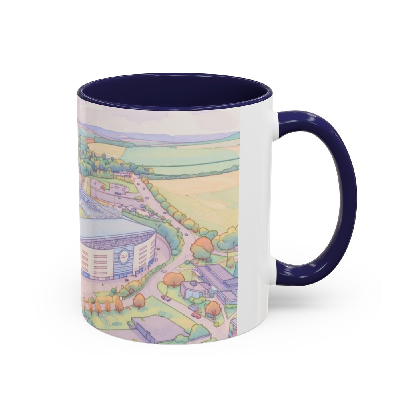 Amex Stadium Aerial Accent Coffee Mug – football stadium Illustration (11oz)