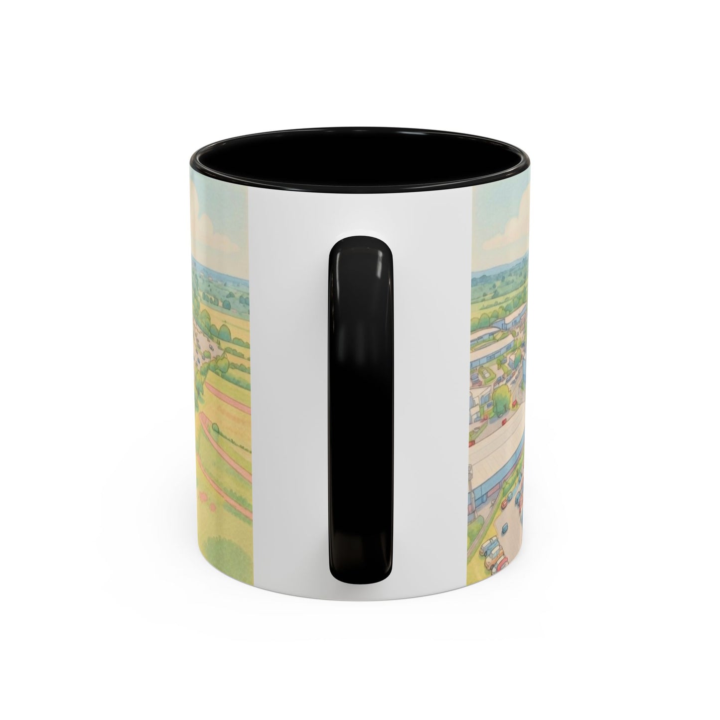 LNER Stadium Aerial Illustration Accent Coffee Mug (11oz)