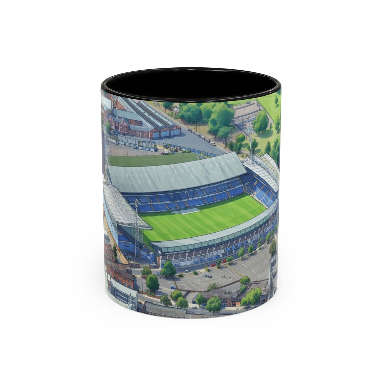 Portman Road Aerial Accent Coffee Mug — "We've Got Super Kieran McKenna" Fan Gift (11oz)