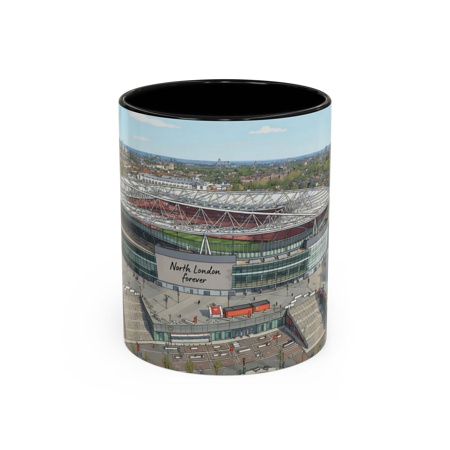 North London Stadium Coffee Mug — Aerial Wembley Souvenir (11/15oz)