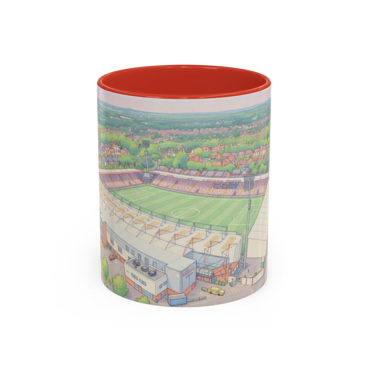 Vitality Accent Coffee Mug – Illustrated Football Ground Scene (11oz)