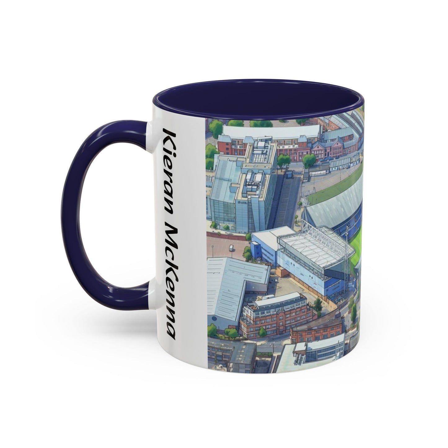 Portman Road Aerial Accent Coffee Mug — "We've Got Super Kieran McKenna" Fan Gift (11oz)